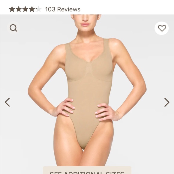 NWOB MED.SKIMS SEAMLESS SCULPT SCOOP MECK BODYSUIT - Picture 3 of 9